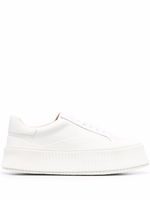 Jil Sander baskets à lacets - Blanc