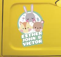 Baby aan boord sticker bosdieren
