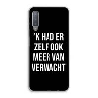 Meer verwacht - Zwart: Samsung Galaxy A7 (2018) Transparant Hoesje