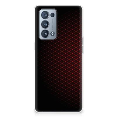 OPPO Reno 6 Pro Plus 5G | TPU bumper | Geruit Rood