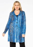 Yoek Lange blazer | Blauw | Maat 50/52