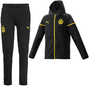 PUMA Borussia Dortmund Casual Trainingspak 2023-2024 Zwart Geel