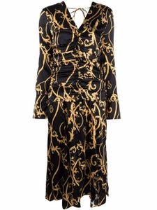 GANNI robe à imprimé baroque - Noir