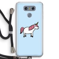 Eenhoorn: LG G6 Transparant Hoesje met koord