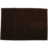 MSV Badkamerkleed/badmat voor op de vloer - bruin - 40 x 60 cm - Microvezel   -