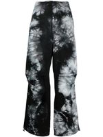 DARKPARK pantalon cargo à imprimé tie dye - Noir