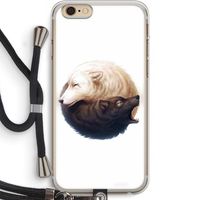 Yin Yang Wolves: iPhone 6 PLUS / 6S PLUS Transparant Hoesje met koord