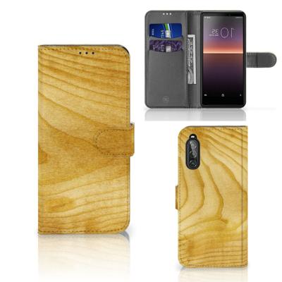 Sony Xperia 10 II | Book Style Case | Licht Hout