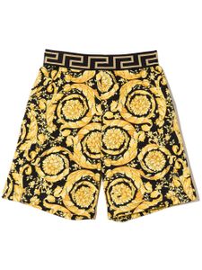 Versace Kids short à imprimé Barocco Kids - Noir