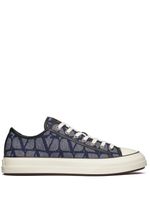 Valentino Garavani baskets Totaloop Toile Iconographe à effet jean - Bleu - thumbnail