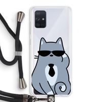 Cool cat: Samsung Galaxy A71 Transparant Hoesje met koord