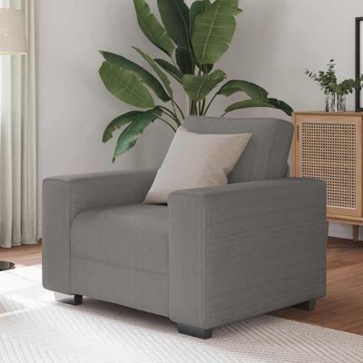Sofastoel Lichtgrijs 60 cm Corduroy Stof