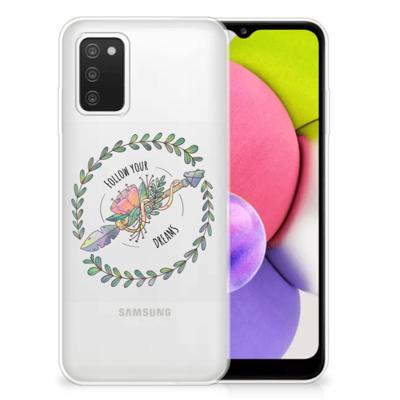Samsung Galaxy A03S Telefoonhoesje met Naam Boho Dreams Samsung Galaxy A03S Telefoonhoesje met Naam Boho Dreams