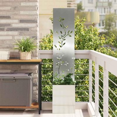 Tuin Privacy Screen Zilver 32 x 140 cm Gegalvaniseerd staal