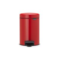 Brabantia newIcon pedaalemmer 3 liter met kunststof binnenemmer - Passion Red