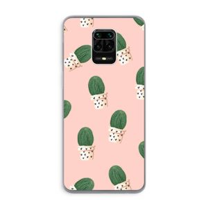 Cactusprint roze: Xiaomi Redmi Note 9 Pro Transparant Hoesje