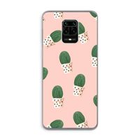 Cactusprint roze: Xiaomi Redmi Note 9 Pro Transparant Hoesje