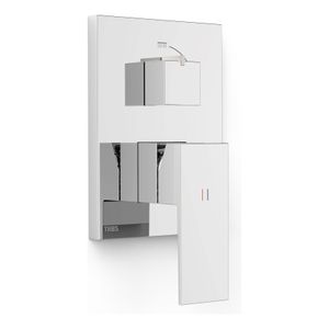 Douchekraan Tres Cuadro | Inbouw | Mengkraan | Excl.Inbouwdeel | 2-weg | Vierkant | Chroom