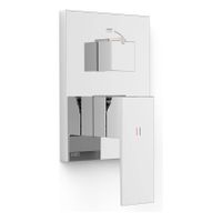Douchekraan Tres Cuadro | Inbouw | Mengkraan | Excl.Inbouwdeel | 2-weg | Vierkant | Chroom