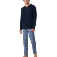 Schiesser Long Fine Interlock Collar Pyjamas - thumbnail