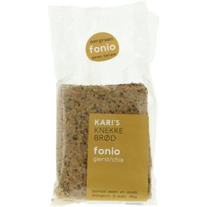 Kari&apos;s Crackers Knekkebrod fonio gierst/chia bio