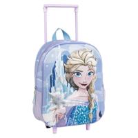 3D-schoolrugzak met Wielen Frozen Lila