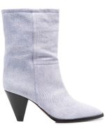 ISABEL MARANT bottines Rouxa 75 mm en daim - Violet - thumbnail