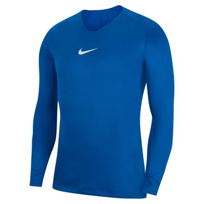 Nike Dri-FIT Park Ondershirt Lange Mouwen Blauw Wit
