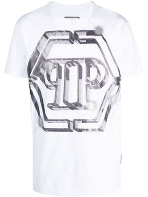 Philipp Plein t-shirt à logo imprimé - Blanc