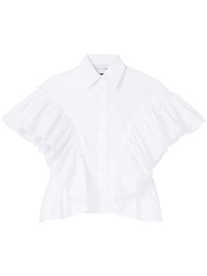 AZ FACTORY x Lutz Huelle chemise Waterfall à manches volantées - Blanc