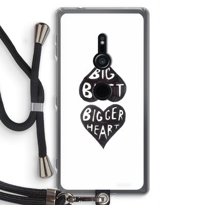Big butt bigger heart: Sony Xperia XZ2 Transparant Hoesje met koord