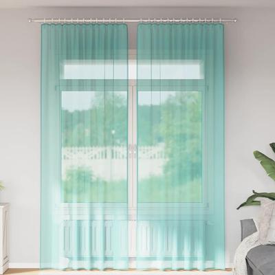 Gordijnen met lussen 2 st 140x260 cm turkoois