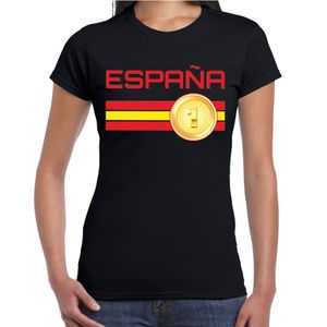 Espana / Spanje landen t-shirt zwart dames