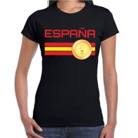 Espana / Spanje landen t-shirt zwart dames - thumbnail