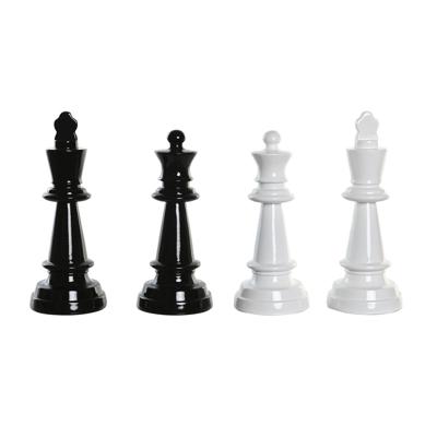 Decoratieve figuren DKD Home Decor Zwart Wit Hars Schaakstukken Modern (11 x 11 x 27,5 cm) (4 Stuks)