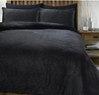 Sleeptime Glamour Flanel Deco Foil Zwart 240 x 200/220 cm
