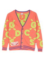 Gcds Kids cardigan à logo embossé - Orange - thumbnail