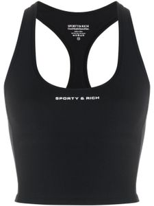 Sporty & Rich haut crop à logo imprimé - Noir