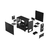 Fractal Design Pop Mini Silent Black Solid tower behuizing 2x USB-A 3.2 (5 Gbit/s), 2x Audio - thumbnail