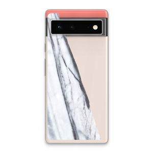 Gestreepte marmer: Google Pixel 6 Transparant Hoesje