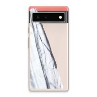 Gestreepte marmer: Google Pixel 6 Transparant Hoesje