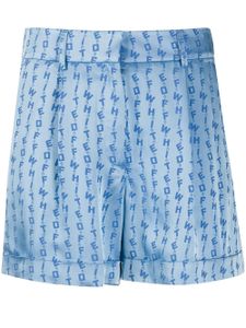 Off-White short à motif monogrammé - Bleu