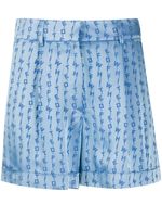Off-White short à motif monogrammé - Bleu