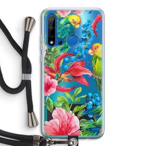 Papegaaien: Huawei P20 Lite (2019) Transparant Hoesje met koord