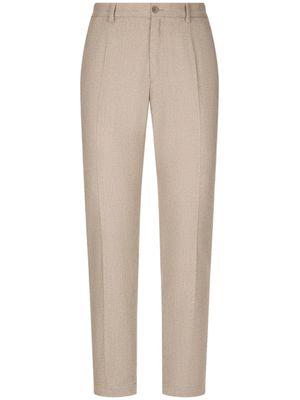 Dolce & Gabbana pantalon de costume à plis marqués - Tons neutres