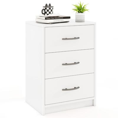 Nachtkastje met 3 Laden Nachtkastje voor Boxspringbed Bijzettafel Banktafel Ladekast voor Slaapkamer Woonkamer 38,5 x 28 x 54 cm