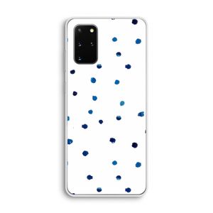 Blauwe stippen: Samsung Galaxy S20 Plus Transparant Hoesje