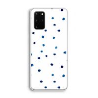 Blauwe stippen: Samsung Galaxy S20 Plus Transparant Hoesje
