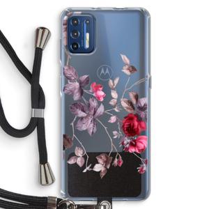 Mooie bloemen: Motorola Moto G9 Plus Transparant Hoesje met koord