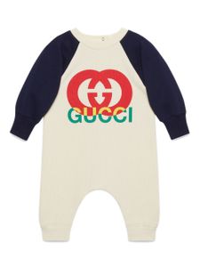 Gucci Kids combinaison à logo Incrocio GG - Blanc